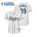 Camiseta Beisbol Mujer Tampa Bay Rays Kevin Kiermaier Cool Base Primera 2019 Blanco
