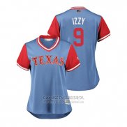 Camiseta Beisbol Mujer Texas Rangers Isiah Kiner Falefa 2018 LLWS Players Weekend Izzy Azul