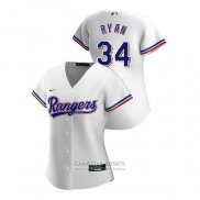 Camiseta Beisbol Mujer Texas Rangers Nolan Ryan 2020 Replica Primera Blanco