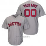 Camiseta Beisbol Nino Boston Red Sox Personalizada Gris