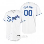 Camiseta Beisbol Nino Kansas City Royals Personalizada Replica Primera Blanco