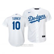 Camiseta Beisbol Nino Los Angeles Dodgers Justin Turner Replica Primera 2020 Blanco