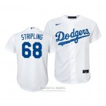 Camiseta Beisbol Nino Los Angeles Dodgers Ross Stripling Replica Primera 2020 Blanco