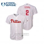 Camiseta Beisbol Nino Philadelphia Phillies Jean Segura Cool Base Replica Primera Blanco