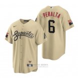 Camiseta Beisbol Hombre Arizona Diamondbacks David Peralta 2021 City Connect Replica Oro