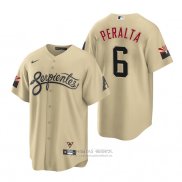 Camiseta Beisbol Hombre Arizona Diamondbacks David Peralta 2021 City Connect Replica Oro