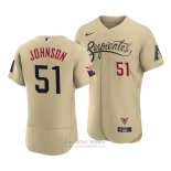 Camiseta Beisbol Hombre Arizona Diamondbacks Randy Johnson 2021 City Connect Autentico Oro