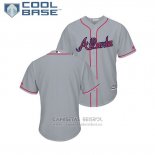 Camiseta Beisbol Hombre Atlanta Braves 2018 Stars & Stripes Cool Base Gris