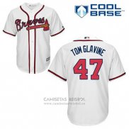 Camiseta Beisbol Hombre Atlanta Braves 47 Tom Glavine Blanco Primera Cool Base