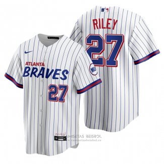 Camiseta Beisbol Hombre Atlanta Braves Austin Riley Replica 2021 City Connect Blanco