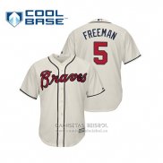 Camiseta Beisbol Hombre Atlanta Braves Freddie Freeman Cool Base Alterno 2019 Crema