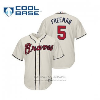 Camiseta Beisbol Hombre Atlanta Braves Freddie Freeman Cool Base Alterno 2019 Crema