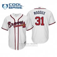 Camiseta Beisbol Hombre Atlanta Braves Greg Maddux Cool Base Primera 2019 Blanco