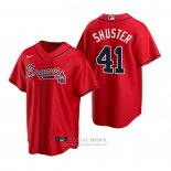 Camiseta Beisbol Hombre Atlanta Braves Jared Shuster Replica 2020 Rojo