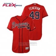 Camiseta Beisbol Hombre Atlanta Braves Julio Teheran Flex Base Autentico Collezione Alterno 2019 Rojo