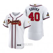 Camiseta Beisbol Hombre Atlanta Braves Mike Soroka 2022 Gold Program Autentico Blanco