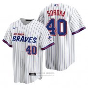 Camiseta Beisbol Hombre Atlanta Braves Mike Soroka Replica 2021 City Connect Blanco