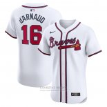 Camiseta Beisbol Hombre Atlanta Braves Travis d'Arnaud Primera Elite Blanco