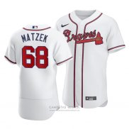 Camiseta Beisbol Hombre Atlanta Braves Tyler Matzek Autentico Primera Blanco