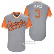 Camiseta Beisbol Hombre Baltimore Orioles 2017 Little League World Series 3 Ryan Flaherty Gris