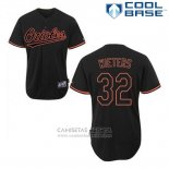 Camiseta Beisbol Hombre Baltimore Orioles 32 Matt Wieters Negro Fashion Cool Base