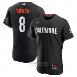 Camiseta Beisbol Hombre Baltimore Orioles Cal Ripken 2023 City Connect Autentico Negro