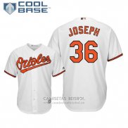 Camiseta Beisbol Hombre Baltimore Orioles Caleb Joseph Cool Base Primera Blanco