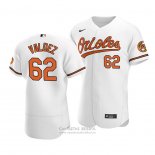 Camiseta Beisbol Hombre Baltimore Orioles Cesar Valdez Autentico Primera Blanco