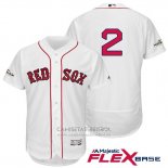Camiseta Beisbol Hombre Boston Red Sox 2017 Postemporada Xander Bogaerts Blanco Flex Base