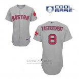 Camiseta Beisbol Hombre Boston Red Sox 8 Carl Yastrzemski Gris Cool Base