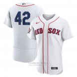 Camiseta Beisbol Hombre Boston Red Sox Jackie Robinson Autentico Blanco
