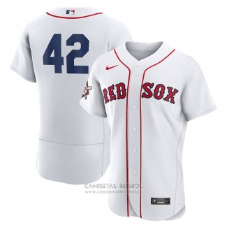 Camiseta Beisbol Hombre Boston Red Sox Jackie Robinson Autentico Blanco