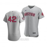 Camiseta Beisbol Hombre Boston Red Sox Jackie Robinson Day Autentico Gris