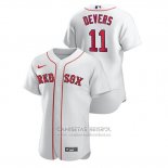 Camiseta Beisbol Hombre Boston Red Sox Rafael Devers Autentico Blanco