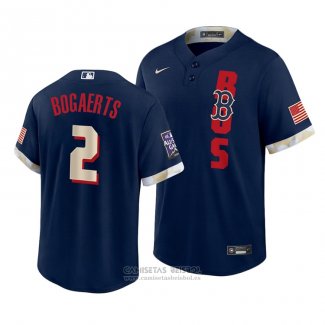 Camiseta Beisbol Hombre Boston Red Sox Xander Bogaerts 2021 All Star Replica Azul