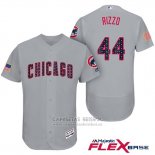 Camiseta Beisbol Hombre Chicago Cubs 2017 Estrellas y Rayas Cubs 44 Anthony Rizzo Gris Flex Base