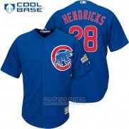 Camiseta Beisbol Hombre Chicago Cubs 2017 Postemporada 28 Kyle Hendricks Cool Base