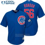 Camiseta Beisbol Hombre Chicago Cubs 2017 Postemporada 56 Hector Rondon Cool Base