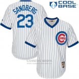 Camiseta Beisbol Hombre Chicago Cubs 23 Ryne Sandberg Big Tall Cooperstown Blanco Cool Base