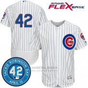 Camiseta Beisbol Hombre Chicago Cubs 42 Jackie Robinson Flex Base Blanco