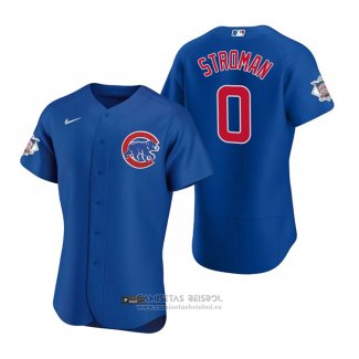 Camiseta Beisbol Hombre Chicago Cubs Marcus Stroman Autentico Alterno Azul