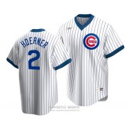 Camiseta Beisbol Hombre Chicago Cubs Nico Hoerner Cooperstown Collection Primera Blanco