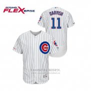 Camiseta Beisbol Hombre Chicago Cubs Yu Darvish Autentico Flex Base Blanco Azul