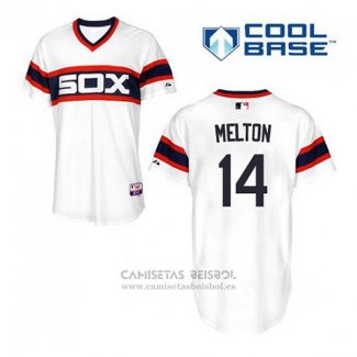 Camiseta Beisbol Hombre Chicago White Sox 14 Bill Melton Blanco Alterno Cool Base