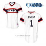 Camiseta Beisbol Hombre Chicago White Sox 1 Adam Eaton Blanco Alterno Cool Base