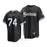 Camiseta Beisbol Hombre Chicago White Sox Eloy Jimenez 2021 City Connect Replica Negro