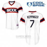 Camiseta Beisbol Hombre Chicago White Sox Jeff Keppinger 7 Blanco Alterno Cool Base