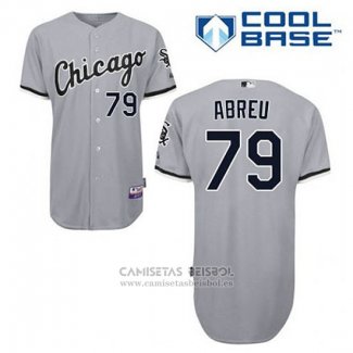 Camiseta Beisbol Hombre Chicago White Sox Jose Abreu 79 Gris Cool Base