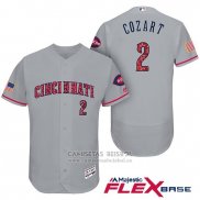 Camiseta Beisbol Hombre Cincinnati Reds 2017 Estrellas Y Rayas 2 Zack Cozart Gris Flex Base