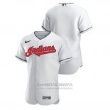 Camiseta Beisbol Hombre Cleveland Indians Autentico Blanco